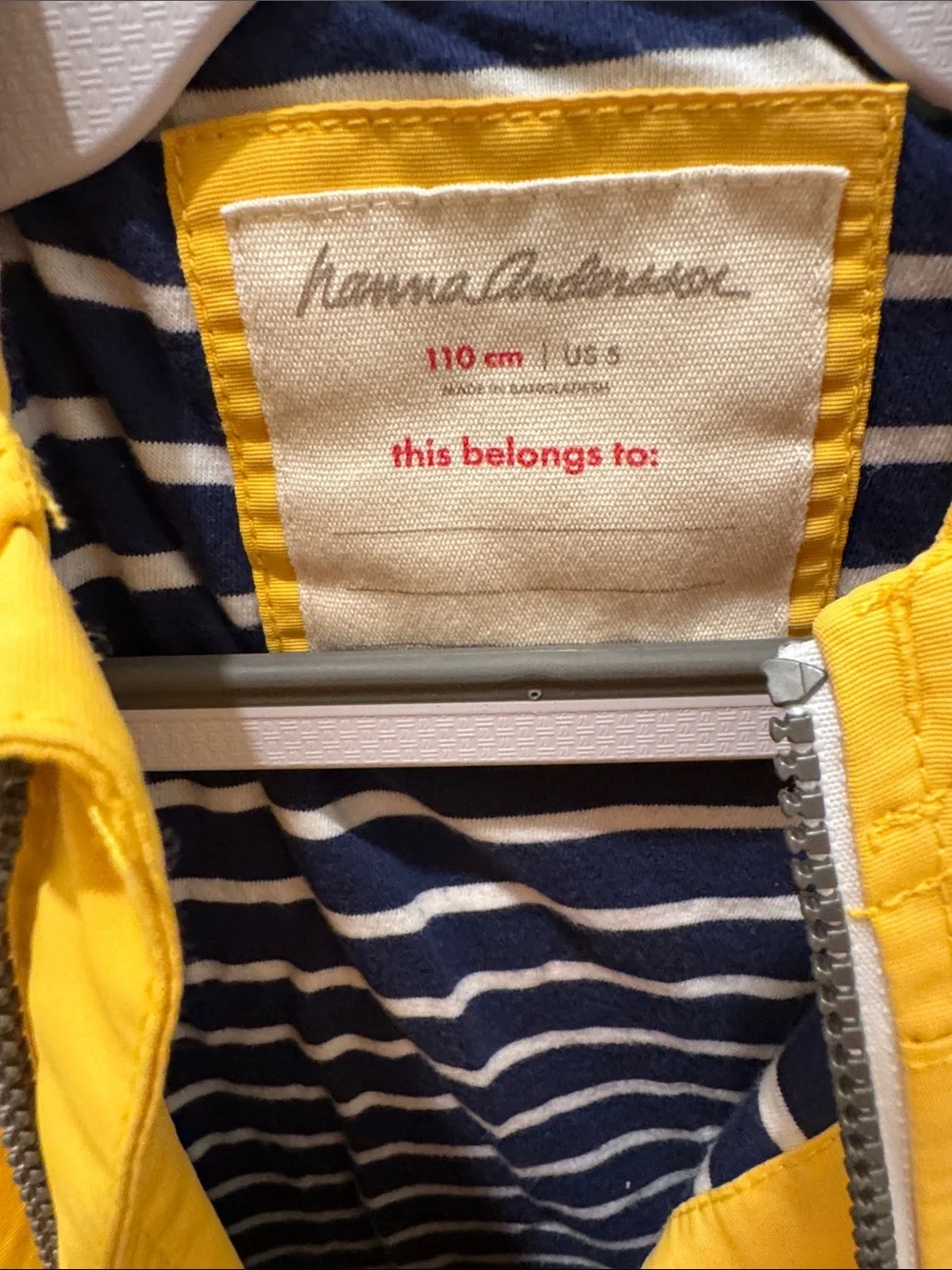 Hanna Andersson Sunny Yellow Hooded Zip Jacket